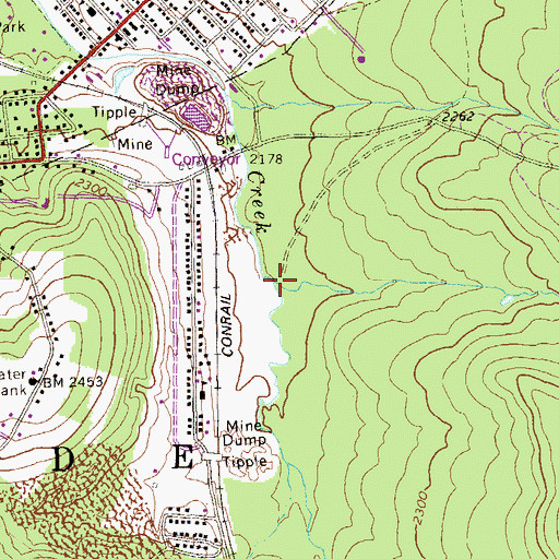 Topographic Map of Panther Run, PA