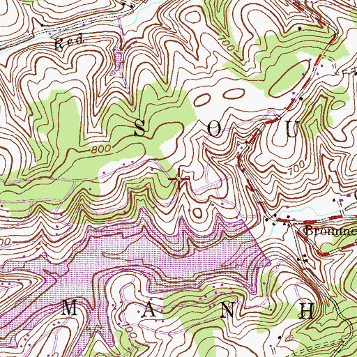 Topographic Map of Lake Wynonah, PA