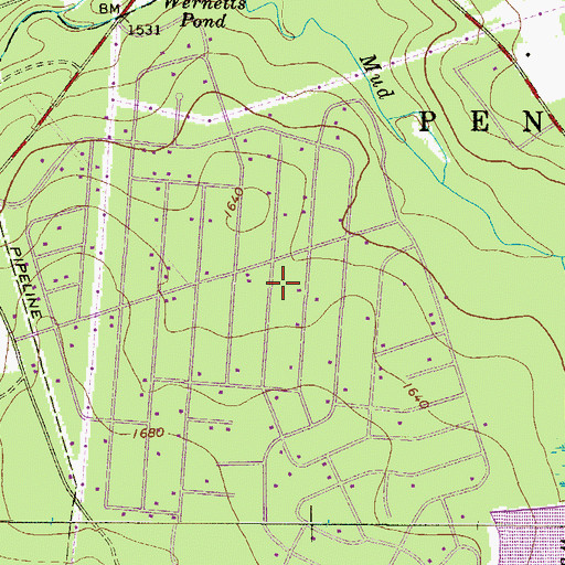 Topographic Map of Towamensing Trails, PA