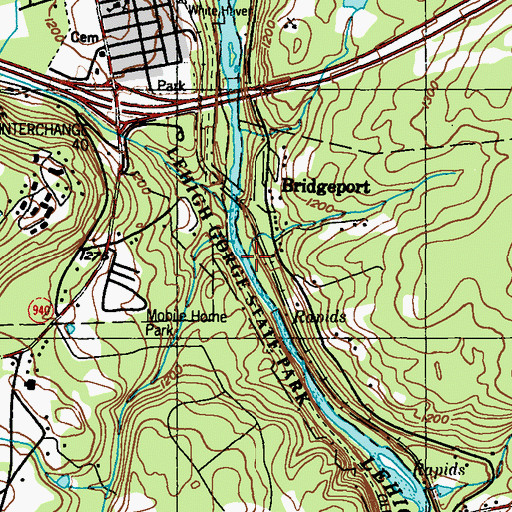 Topographic Map of Tannery Creek, PA