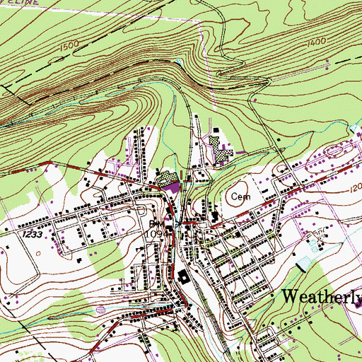 Topographic Map of Koons Creek, PA