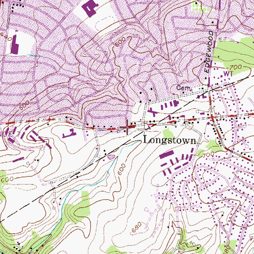Topographic Map of Tilden, PA
