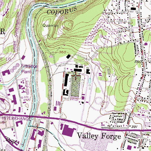 Topographic Map of Codorus Mills Station, PA