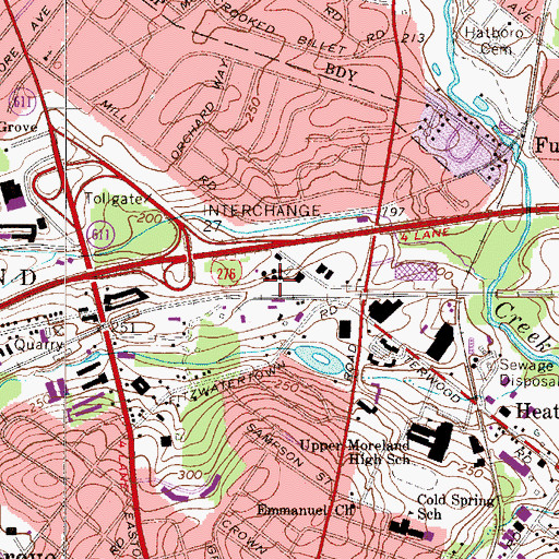 Topographic Map of Heaton Station, PA
