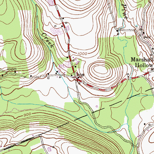 Topographic Map of Clarks View, PA