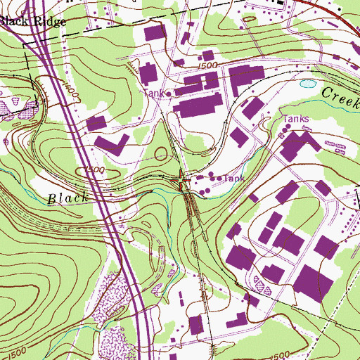 Topographic Map of Harleigh Junction, PA