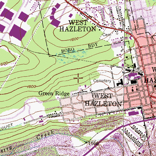 Topographic Map of Green View, PA