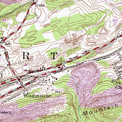 Topographic Map of Reservoir Creek, PA