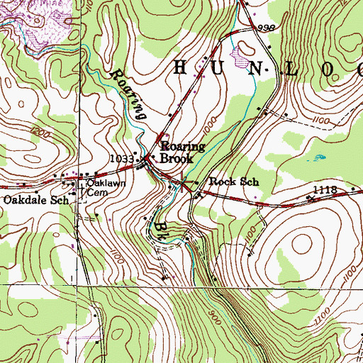 Topographic Map of Lewis Run, PA