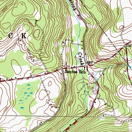 Topographic Map of Orchard, PA