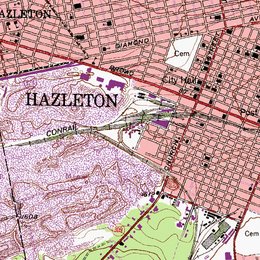 Topographic Map of Locust Junction, PA