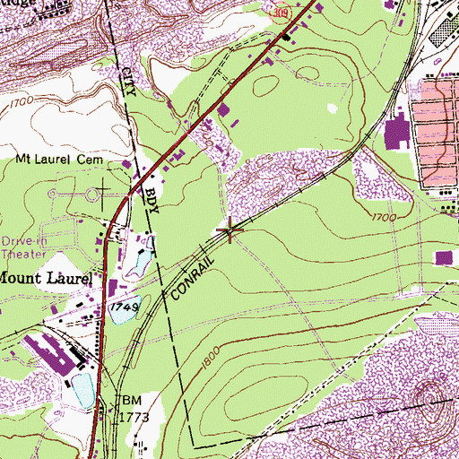 Topographic Map of Oneida Junction, PA
