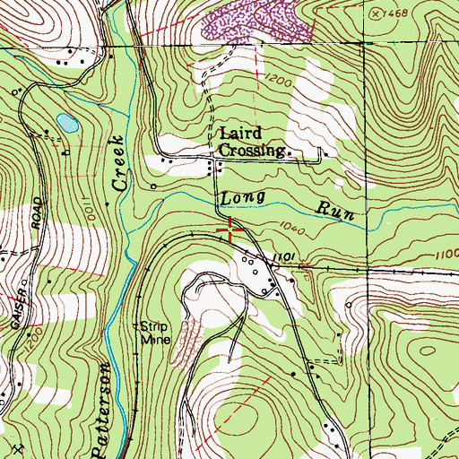 Topographic Map of Laird Station, PA