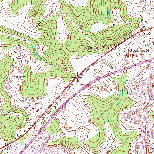 Topographic Map of Hamilton, PA