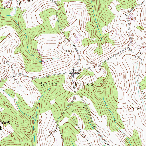 Topographic Map of Purdy, PA