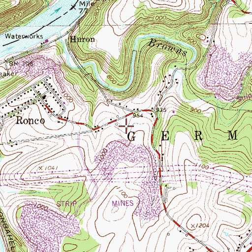 Topographic Map of Big Tree, PA