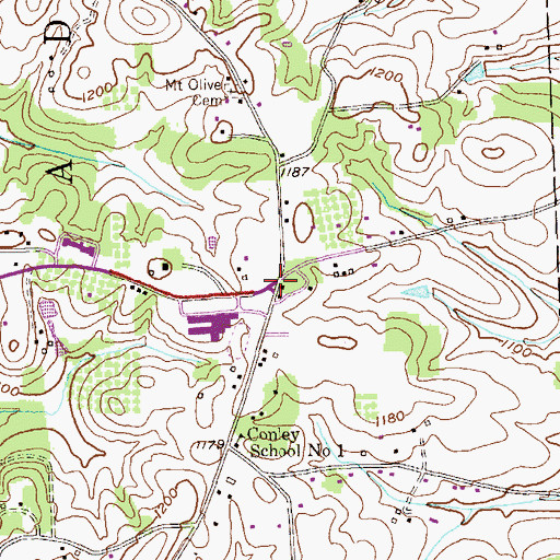 Topographic Map of Hays Mill, PA