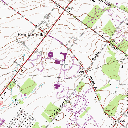 Topographic Map of Montgomery County Community College, PA
