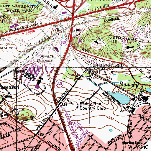 Topographic Map of Fellwick Station, PA