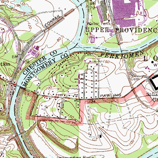 Topographic Map of Philadelphia Protectory for Boys, PA