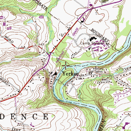 Topographic Map of Donny Brook, PA