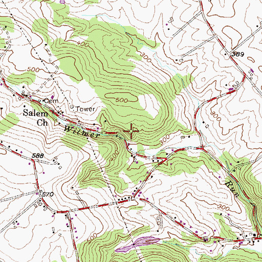 Topographic Map of Pittsburg, PA