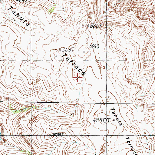 Topographic Map of Tahuta Terrace, AZ