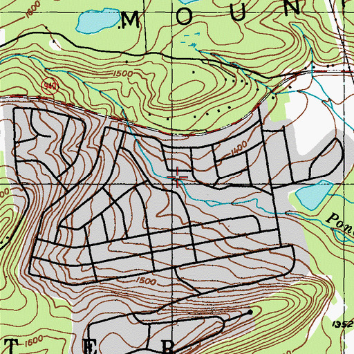 Topographic Map of Hickory Hills, PA