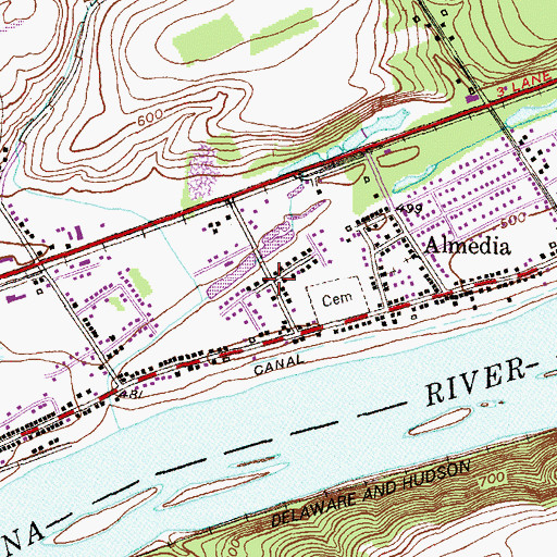 Topographic Map of Carrol Park, PA