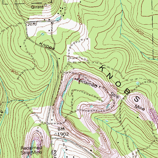 Topographic Map of Little Knob, PA