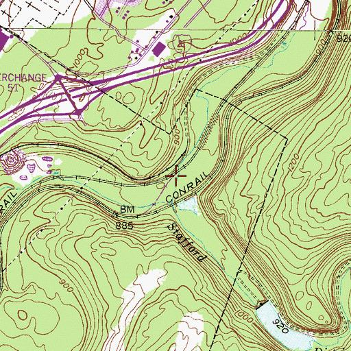 Topographic Map of Virginia Station, PA