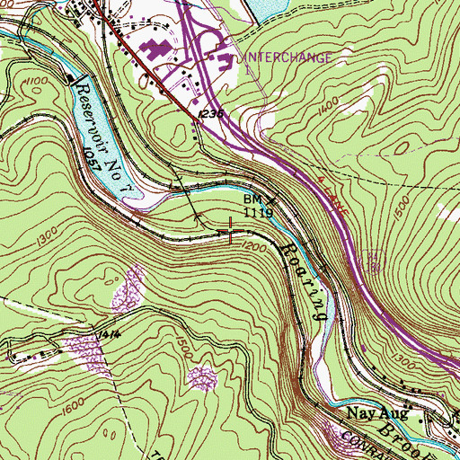 Topographic Map of Rock Junction, PA