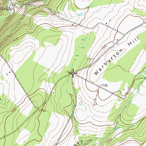 Topographic Map of Vought Corners, PA