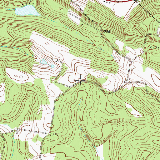 Topographic Map of Straw, PA