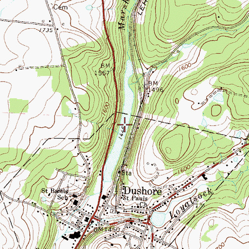 Topographic Map of Bob Kosts Pond, PA