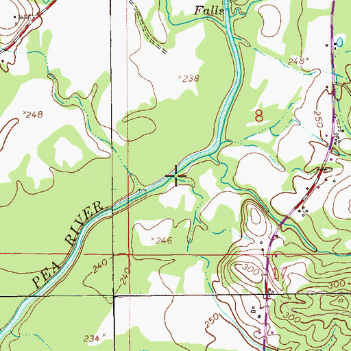 Topographic Map of Kiser Mill Creek, AL