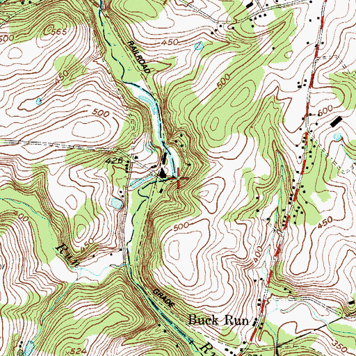 Topographic Map of Beaver Dam, PA