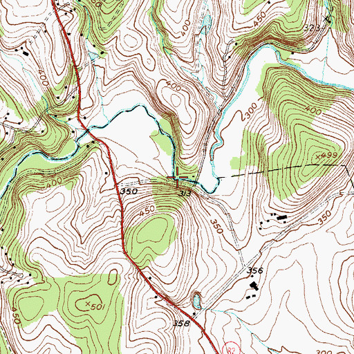 Topographic Map of Rockby Dam, PA