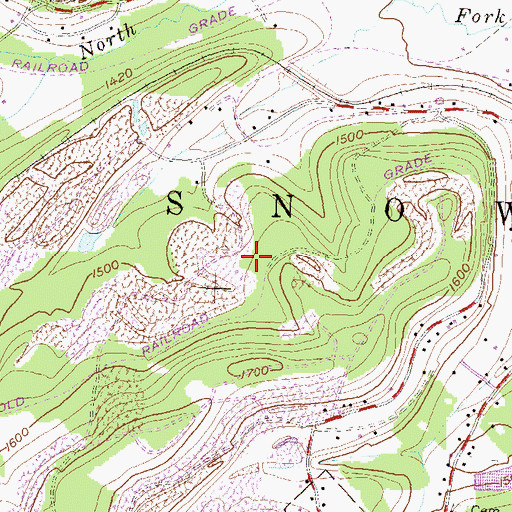 Topographic Map of JBM Mines Station (historical), PA