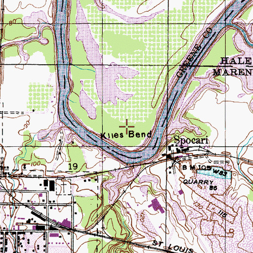 Topographic Map of Klies Bend, AL