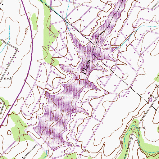 Topographic Map of Lake Heritage, PA