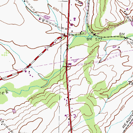 Topographic Map of Texas, PA