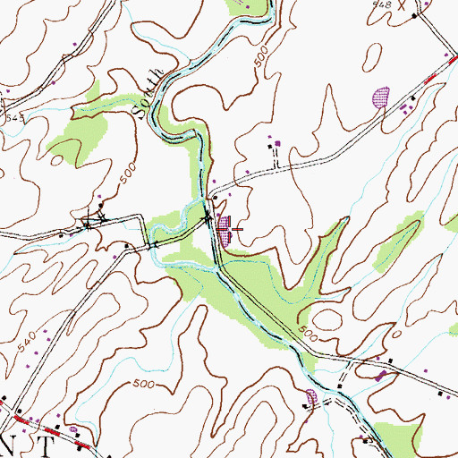 Topographic Map of Kaiser Lake, PA