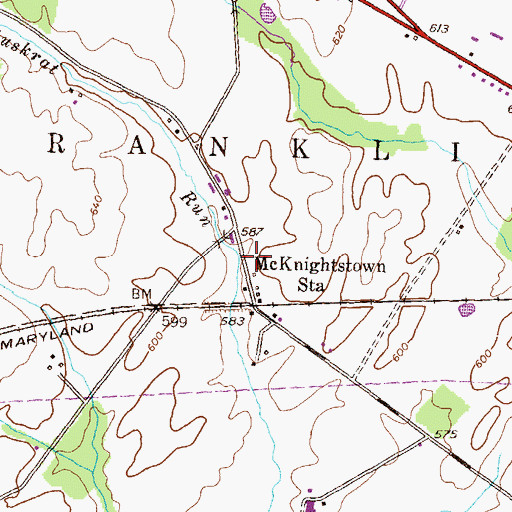 Topographic Map of Tifllie, PA