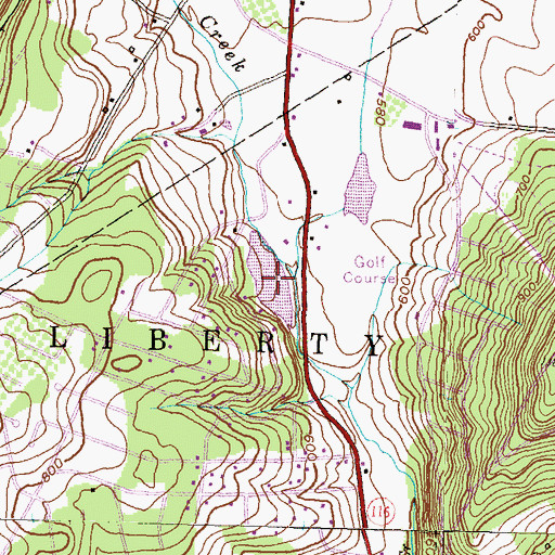 Topographic Map of Charnita Lake, PA