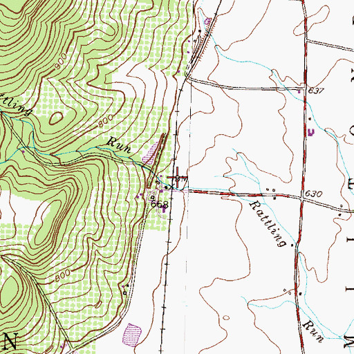 Topographic Map of Marshall, PA