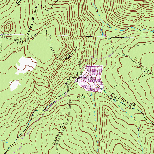 Topographic Map of Saw Mill Run, PA