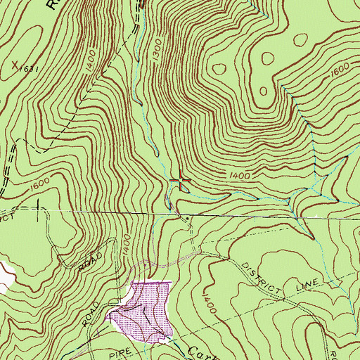 Topographic Map of McDowells Run, PA