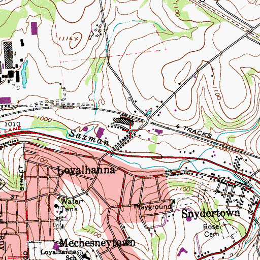 Topographic Map of Pandora, PA