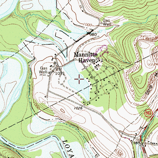 Topographic Map of Mannitto Lake, PA